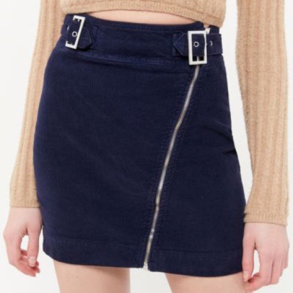 URBAN OUTFITTERS BLUE CORDUROY SKIRT